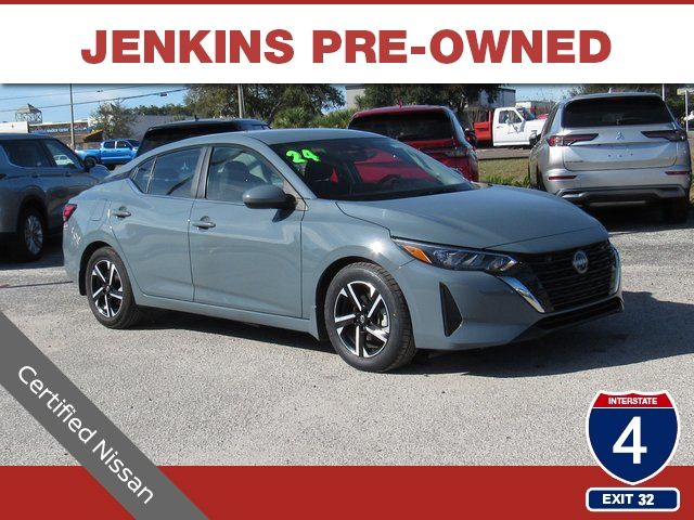 Atlantic Gray Metallic 2024 Nissan Sentra SV FWD Sedan Front-Wheel Drive Continuously Variable Transmission