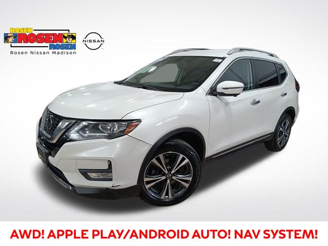 Pearl White 2018 Nissan Rogue SL AWD SUV / Crossover All-Wheel Drive Continuously Variable Transmission
