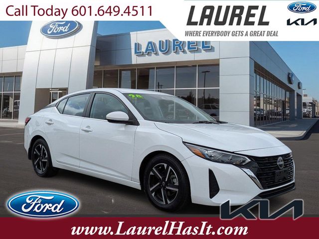 White (Fresh Powder) 2024 Nissan Sentra SV FWD Sedan Front-Wheel Drive Continuously Variable Transmission