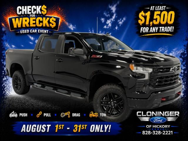 Black 2023 Chevrolet Silverado 1500 Pickup Truck Four-Wheel Drive Automatic