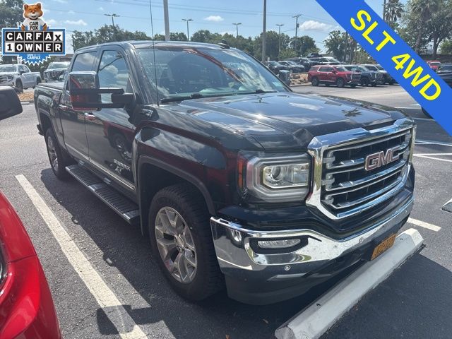 Onyx Black 2018 GMC Sierra 1500 SLT Crew Cab 4WD Pickup Truck Four-Wheel Drive 6-Speed Automatic Overdrive