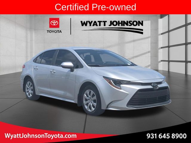 Classic Silver Metallic 2025 Toyota Corolla LE FWD Sedan Front-Wheel Drive Continuously Variable Transmission
