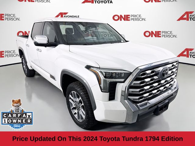 White (Wind Chill Pearl) 2024 Toyota Tundra 1794 Edition CrewMax Cab 4WD Pickup Truck Four-Wheel Drive Automatic