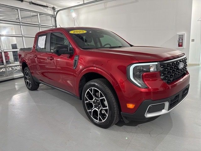 Ruby Red Metallic 2025 Ford Maverick Lariat SuperCrew AWD Pickup Truck All-Wheel Drive 8-Speed Automatic