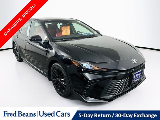 Midnight Black Metallic 2025 Toyota Camry Sedan All-Wheel Drive Continuously Variable Transmission