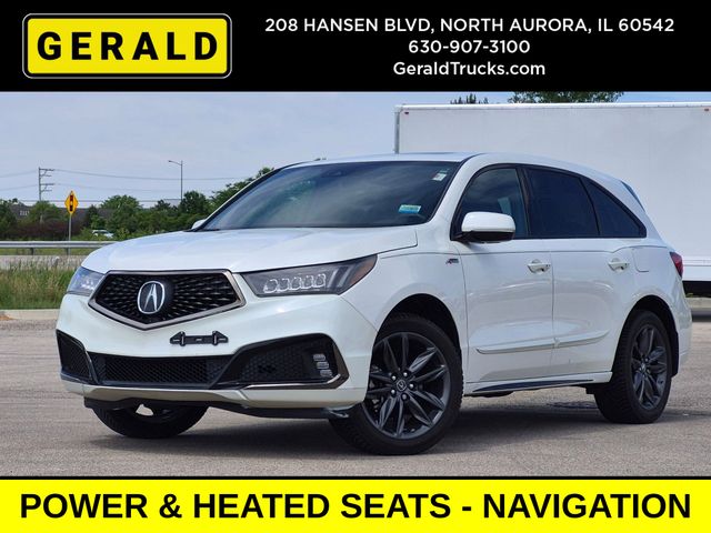 Apex Blue Pearl 2019 Acura MDX SUV / Crossover All-Wheel Drive 9-Speed Automatic