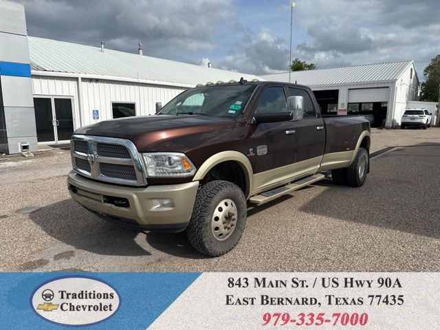 Western Brown 2014 RAM 3500 Laramie Longhorn Crew Cab LB DRW 4WD Pickup Truck Four-Wheel Drive 6-Speed Automatic