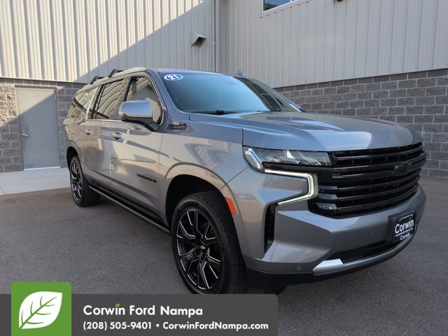 Gray (Satin Steel Metallic) 2021 Chevrolet Suburban SUV / Crossover Four-Wheel Drive
