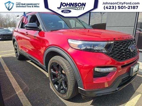 Rapid Red Metallic Tinted Clearcoat 2022 Ford Explorer ST AWD SUV / Crossover All-Wheel Drive Automatic
