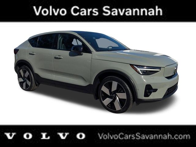 Sage Green Metallic 2023 Volvo C40 Recharge Twin Ultimate eAWD SUV / Crossover All-Wheel Drive 1-Speed Automatic