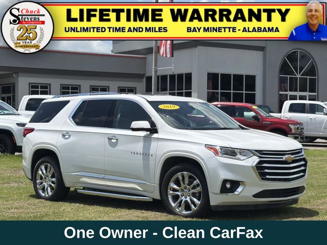 White (Iridescent Pearl Tricoat) 2019 Chevrolet Traverse High Country AWD SUV / Crossover Four-Wheel Drive 9-Speed Automatic