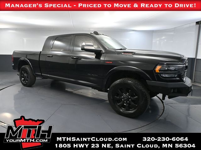 Diamond Black Crystal Pearlcoat 2021 RAM 2500 Limited Mega Cab 4WD Pickup Truck Four-Wheel Drive 8-Speed Automatic