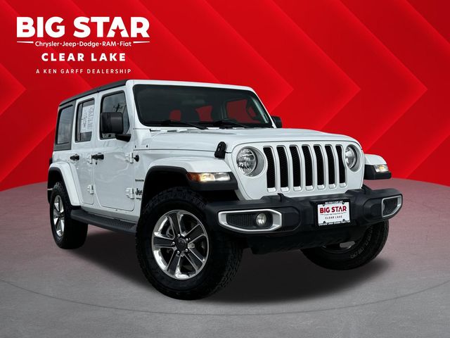 2020 Jeep Wrangler Unlimited Sahara White at Monument Chevrolet