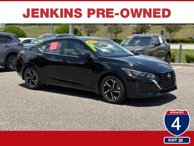 Super Black 2025 Nissan Sentra Sedan Front-Wheel Drive Continuously Variable Transmission