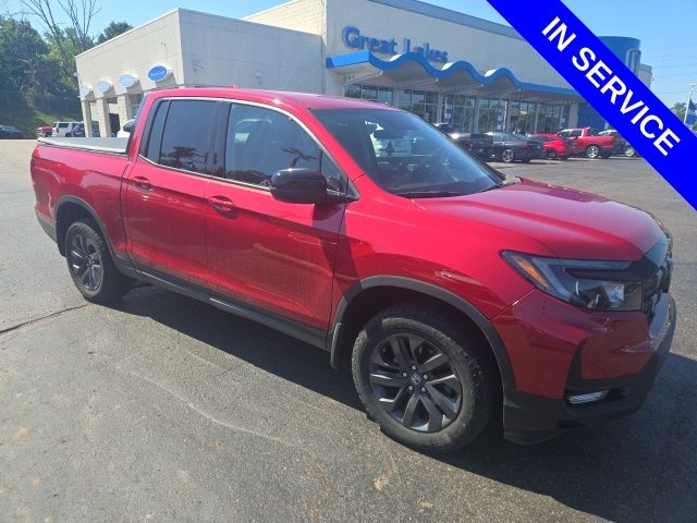 Radiant Red Metallic II 2025 Honda Ridgeline Pickup Truck All-Wheel Drive 9-Speed Automatic
