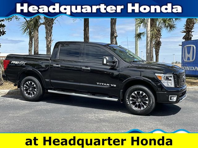 Gray (Magnetic Black) 2018 Nissan Titan PRO-4X Crew Cab 4WD Pickup Truck Four-Wheel Drive 7-Speed Automatic