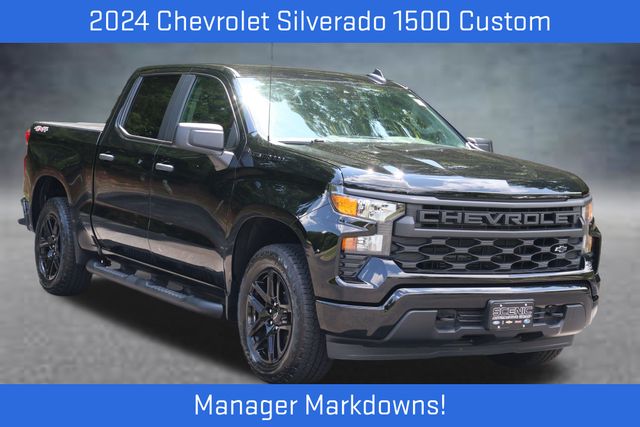 Black 2024 Chevrolet Silverado 1500 Pickup Truck Four-Wheel Drive 8-Speed Automatic