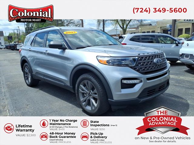 Silver Metallic 2021 Ford Explorer XLT AWD SUV / Crossover All-Wheel Drive Automatic