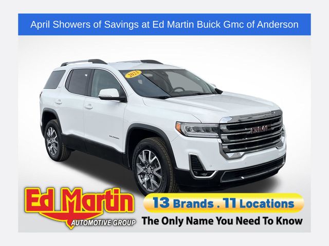 Summit White 2023 GMC Acadia SLT FWD SUV / Crossover Front-Wheel Drive 9-Speed Automatic