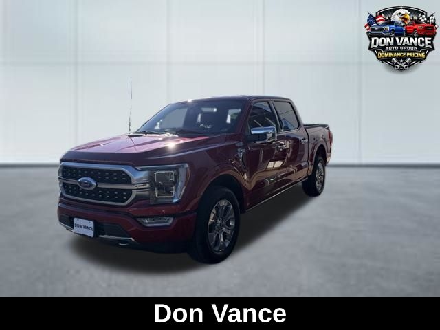 Rapid Red Metallic Tinted Clearcoat 2022 Ford F-150 Platinum SuperCrew 4WD Pickup Truck Four-Wheel Drive Automatic