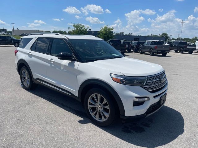 White Metallic 2022 Ford Explorer Limited AWD SUV / Crossover All-Wheel Drive Automatic