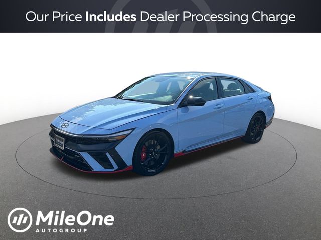 Blue 2025 Hyundai Elantra N Sedan Front-Wheel Drive 6-Speed Manual