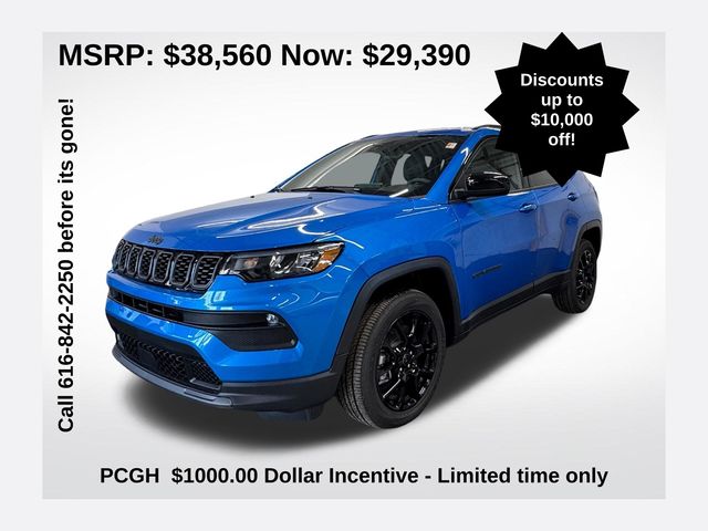 Hydro Blue Pearlcoat 2026 Jeep Compass Latitude 4WD SUV / Crossover Four-Wheel Drive 8-Speed Automatic