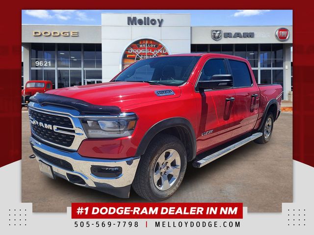 Flame Red Clearcoat 2023 RAM 1500 Big Horn Crew Cab 4WD Pickup Truck Four-Wheel Drive 8-Speed Automatic