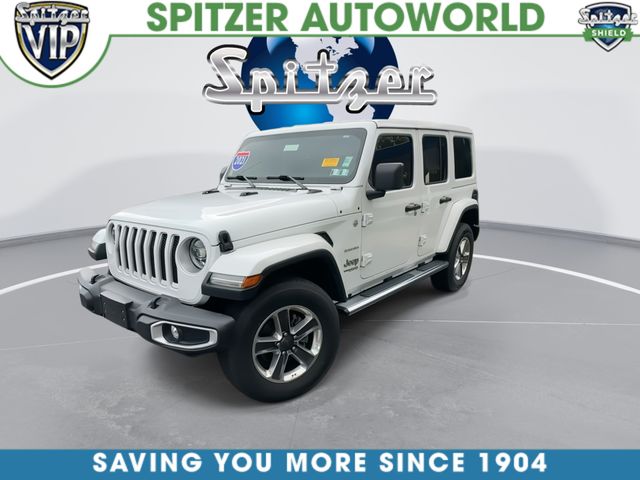 2021 Jeep Wrangler Unlimited Sahara White at Klick Lewis Buick Chevrolet