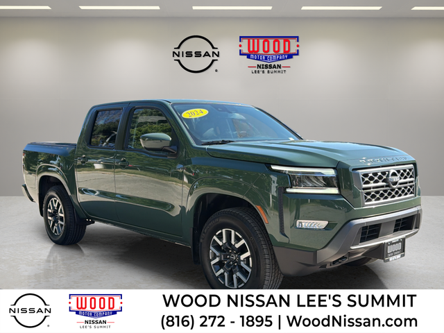 Tactical Green Metallic 2024 Nissan Frontier Pickup Truck Four-Wheel Drive 9-Speed Automatic Overdrive
