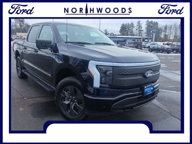 Antimatter Blue Metallic 2025 Ford F-150 Lightning Flash SuperCrew AWD Pickup Truck All-Wheel Drive Automatic