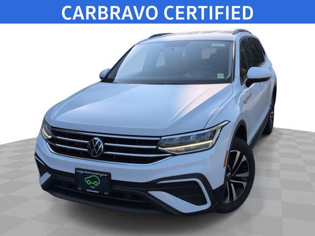 Pure White 2022 Volkswagen Tiguan SUV / Crossover All-Wheel Drive 8-Speed Automatic