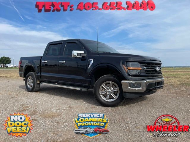 Black 2024 Ford F-150 Pickup Truck Four-Wheel Drive Automatic