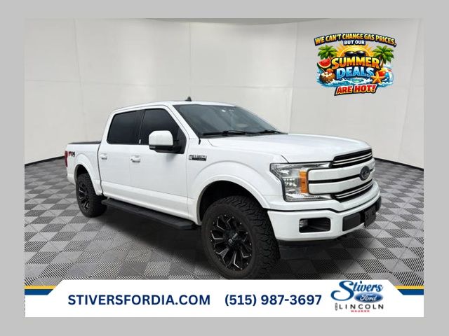 Oxford White 2019 Ford F-150 Lariat SuperCrew 4WD Pickup Truck Four-Wheel Drive Automatic