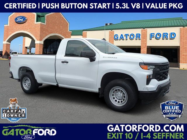 Summit White 2024 Chevrolet Silverado 1500 Pickup Truck Four-Wheel Drive Automatic