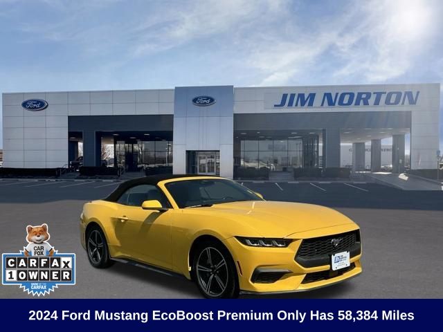 Yellow 2024 Ford Mustang Convertible Rear-Wheel Drive Automatic