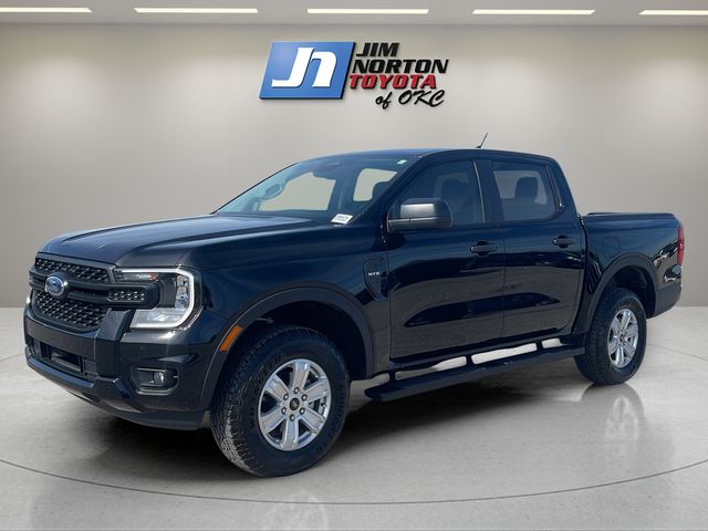 Shadow Black 2025 Ford Ranger XL SuperCrew 4WD Pickup Truck Four-Wheel Drive Automatic