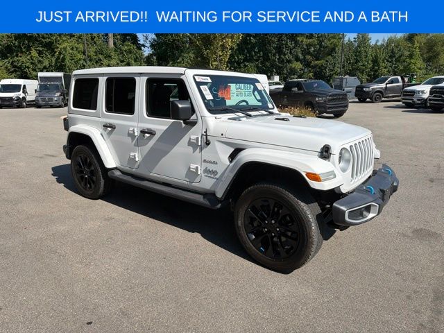 Used 2022 White Jeep Unlimited Sahara 4xe image 9