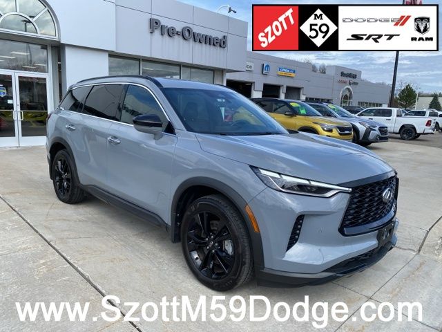 Harbor Gray 2025 INFINITI QX60 Luxe AWD SUV / Crossover All-Wheel Drive 9-Speed Automatic