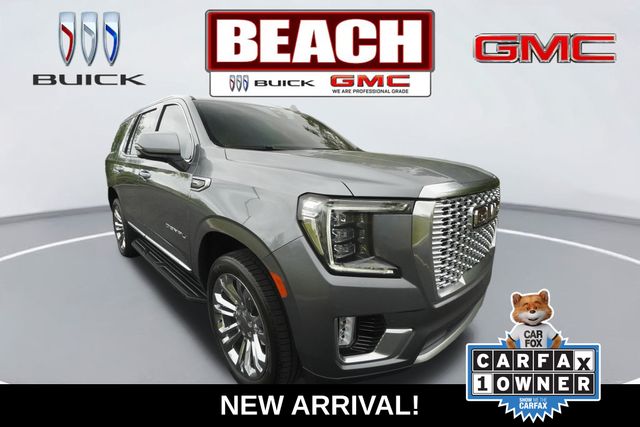 Gray (Satin Steel Metallic) 2021 GMC Yukon Denali 4WD SUV / Crossover Four-Wheel Drive