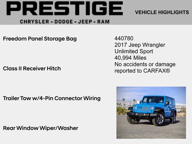 2017 Jeep Wrangler Unlimited Sport 4