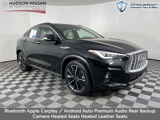 Black Obsidian 2025 INFINITI QX55 Sensory AWD SUV / Crossover All-Wheel Drive Continuously Variable Transmission