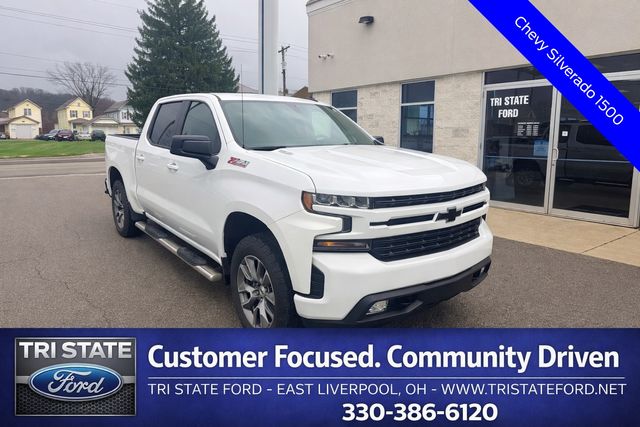 Summit White 2021 Chevrolet Silverado 1500 RST Crew Cab 4WD Pickup Truck Four-Wheel Drive Automatic