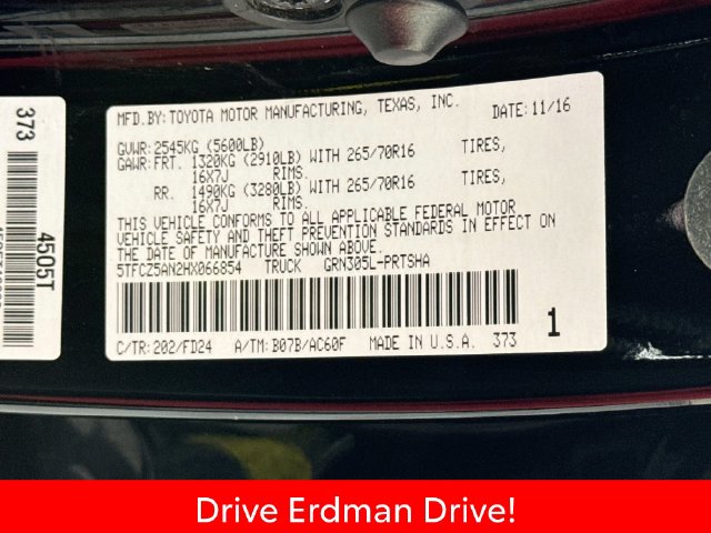 Used 2017 Toyota Tacoma Truck