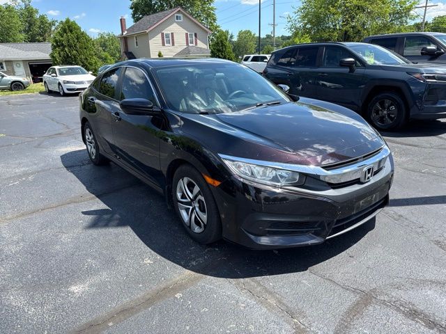 Red (Burgundy Night Pearl) 2017 Honda Civic LX Sedan Front-Wheel Drive Continuously Variable Transmission