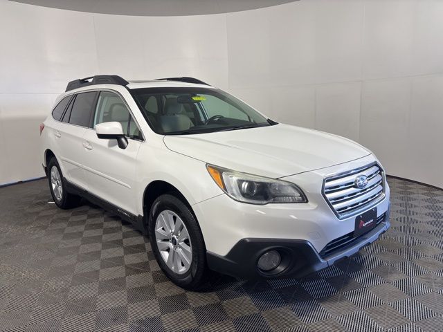 Crystal White Pearl 2015 Subaru Outback 2.5i Premium Wagon All-Wheel Drive Continuously Variable Transmission