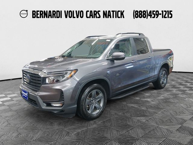 Gray (Modern Steel Metallic) 2021 Honda Ridgeline Pickup Truck All-Wheel Drive 9-Speed Automatic