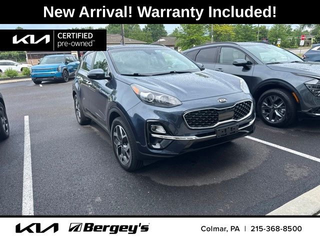 Pacific Blue 2021 Kia Sportage SUV / Crossover All-Wheel Drive 6-Speed Automatic Overdrive