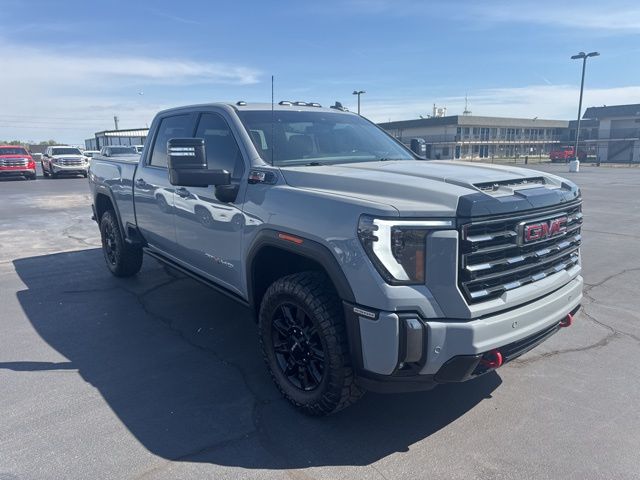 Gray 2024 GMC Sierra 2500HD AT4 Crew Cab 4WD Pickup Truck Four-Wheel Drive Automatic