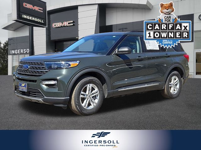 Green Metallic 2022 Ford Explorer XLT AWD SUV / Crossover All-Wheel Drive Automatic